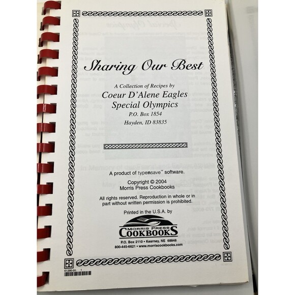 FOE Frat Order Eagles Cookbook Sharing Our Best Recipes Cd’A ID Special Olympics - Picture 3 of 5